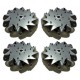 Mecanum Omni Directional Wheel Set (4 Pieces)-203mm Stainless Steel